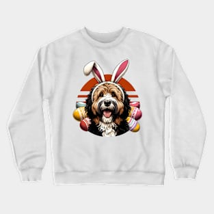 Barbet with Bunny Ears Embraces Easter Cheer Crewneck Sweatshirt